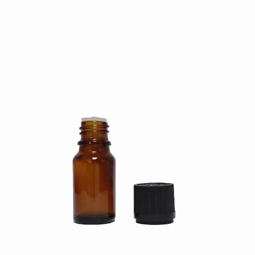 Empty Amber Glass Bottle with Dropper